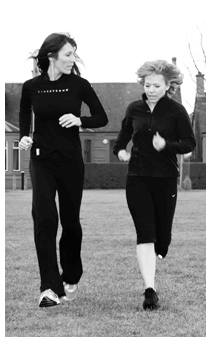 Running as part of a personal training programme